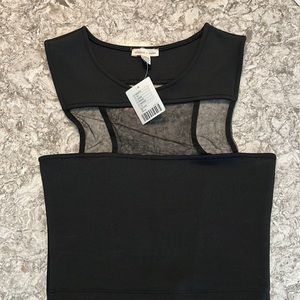 NWT Silence + Noise from Urban Outfitters black crop top, size XS